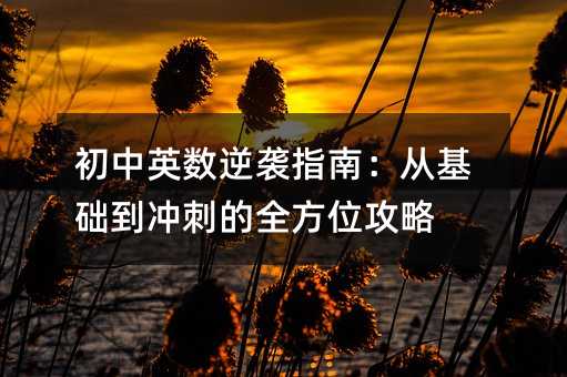 初中英數(shù)逆襲指南:從基礎(chǔ)到?jīng)_刺的全方位攻略