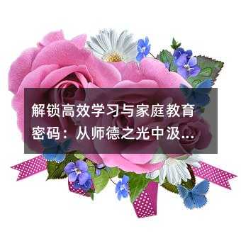 解鎖高效學(xué)習(xí)與家庭教育密碼:從師德之光中汲取教育智慧