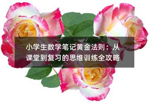 小學生數學筆記黃金法則:從課堂到復習的思維訓練全攻略