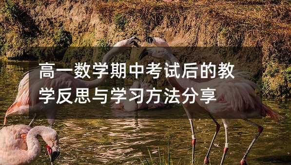 高一數學期中考試后的教學反思與學習方法分享