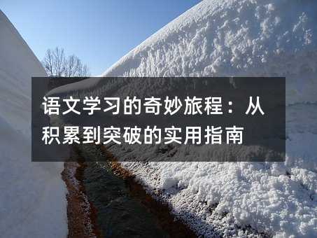 語文學習的奇妙旅程:從積累到突破的實用指南