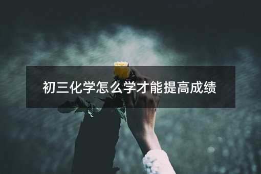 初三化學(xué)怎么學(xué)才能提高成績(jī)