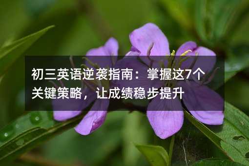 初三英語(yǔ)逆襲指南:掌握這7個(gè)關(guān)鍵策略,讓成績(jī)穩(wěn)步提升