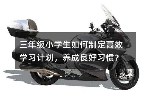 三年級小學生如何制定高效學習計劃,養成良好習慣?
