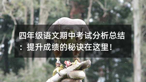四年級語文期中考試分析總結:提升成績的秘訣在這里!