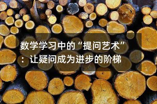 數學學習中的“提問藝術”:讓疑問成為進步的階梯