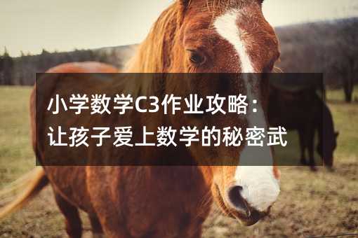 小學數學C3作業攻略:讓孩子愛上數學的秘密武器