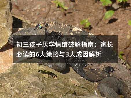 初三孩子厭學情緒破解指南:家長必讀的6大策略與3大成因解析