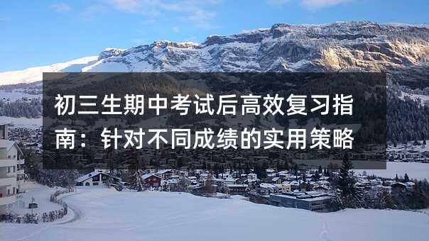 初三生期中考試后高效復習指南:針對不同成績的實用策略