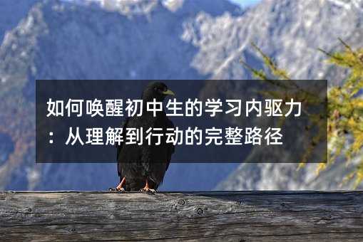 如何喚醒初中生的學(xué)習(xí)內(nèi)驅(qū)力:從理解到行動(dòng)的完整路徑