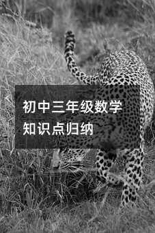 初中三年級數(shù)學(xué)知識點(diǎn)歸納