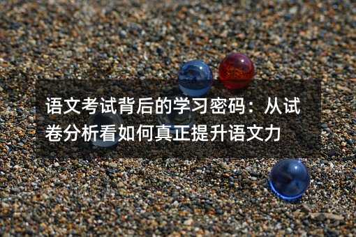 語文考試背后的學(xué)習(xí)密碼:從試卷分析看如何真正提升語文力