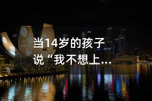 當(dāng)14歲的孩子說(shuō)“我不想上學(xué)了”