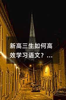 新高三生如何高效學(xué)習(xí)語(yǔ)文?從古文到寫作,全面攻略來(lái)了!