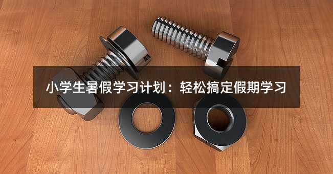 小學生暑假學習計劃:輕松搞定假期學習