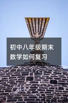 初中八年級期末數學如何復習