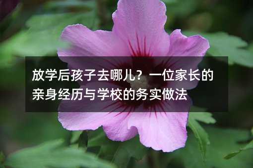 放學后孩子去哪兒?一位家長的親身經歷與學校的務實做法