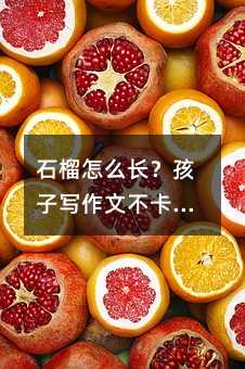 石榴怎么長?孩子寫作文不卡殼,從一棵樹開始