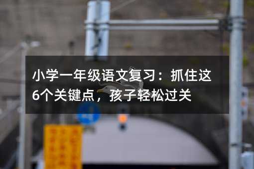 小學(xué)一年級語文復(fù)習(xí):抓住這6個關(guān)鍵點,孩子輕松過關(guān)