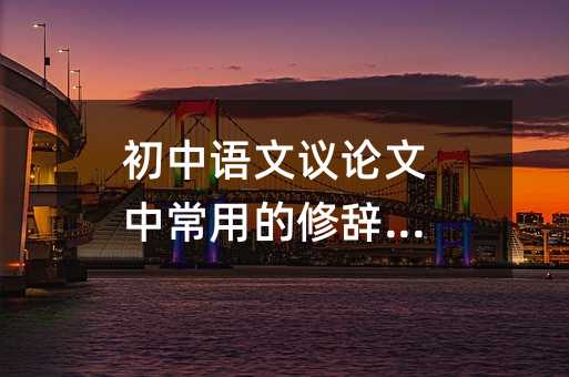 初中語文議論文中常用的修辭手法
