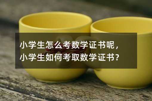 小學生怎么考數(shù)學證書呢,小學生如何考取數(shù)學證書?