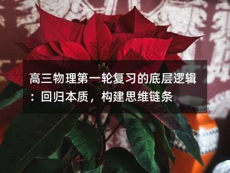 高三物理第一輪復(fù)習(xí)的底層邏輯:回歸本質(zhì),構(gòu)建思維鏈條