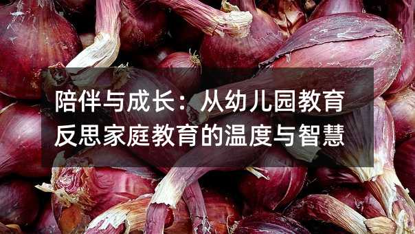 陪伴與成長:從幼兒園教育反思家庭教育的溫度與智慧