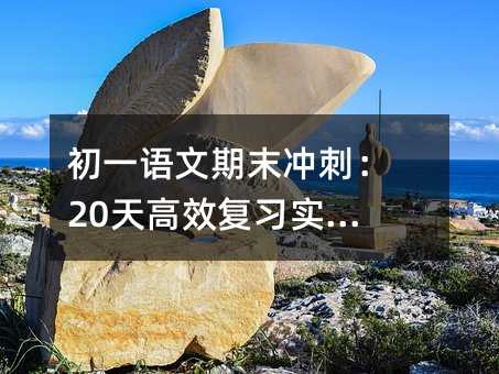 初一語文期末沖刺:20天高效復習實操指南