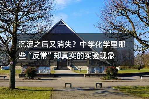 沉淀之后又消失?中學化學里那些“反常”卻真實的實驗現(xiàn)象