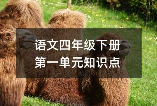 語(yǔ)文四年級(jí)下冊(cè)第一單元知識(shí)點(diǎn)