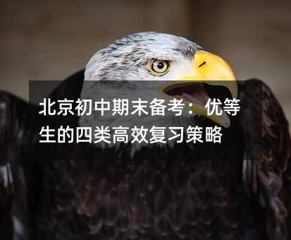 北京初中期末備考:優(yōu)等生的四類高效復習策略
