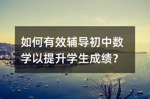 如何有效輔導(dǎo)初中數(shù)學(xué)以提升學(xué)生成績?