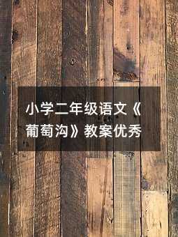 小學二年級語文《葡萄溝》教案優秀
