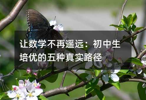 讓數學不再遙遠:初中生培優的五種真實路徑