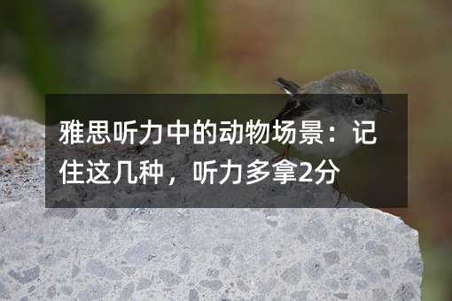 雅思聽力中的動物場景:記住這幾種,聽力多拿2分