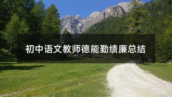 初中語文教師德能勤績廉總結