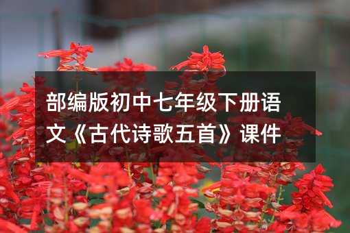 部編版初中七年級下冊語文《古代詩歌五首》課件