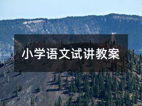 小學語文試講教案