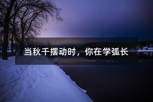 當秋千擺動時,你在學弧長