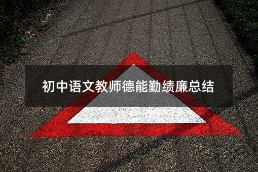 初中語文教師德能勤績廉總結