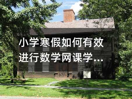 小學寒假如何有效進行數學網課學習?