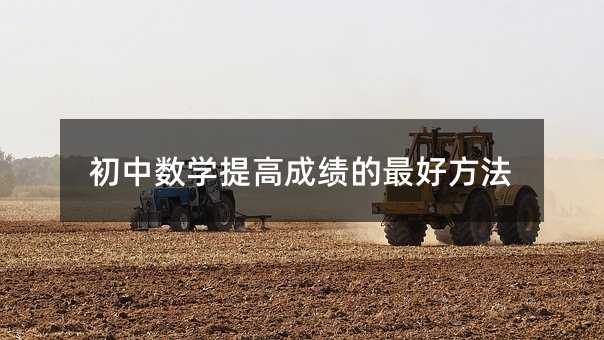 初中數(shù)學(xué)提高成績的最好方法