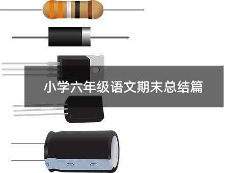 小學六年級語文期末總結篇