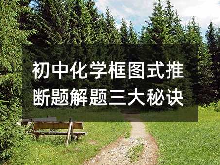 初中化學框圖式推斷題解題三大秘訣