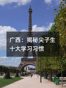 廣西:揭秘尖子生十大學習習慣