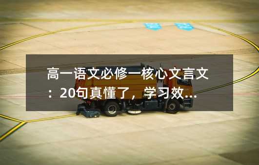 高一語文必修一核心文言文:20句真懂了,學習效率翻倍