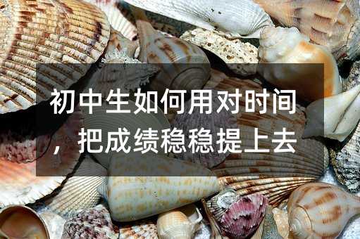 初中生如何用對時間,把成績穩穩提上去