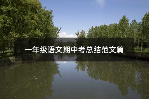 一年級語文期中考總結范文篇