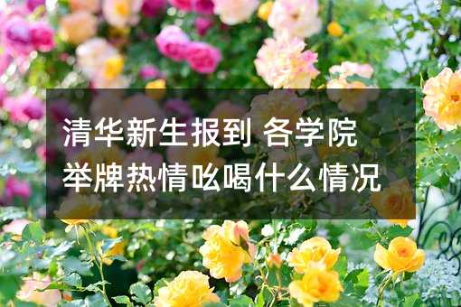 清華新生報到 各學院舉牌熱情吆喝什么情況