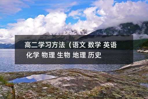 高二學習方法(語文 數學 英語 化學 物理 生物 地理 歷史 政治)